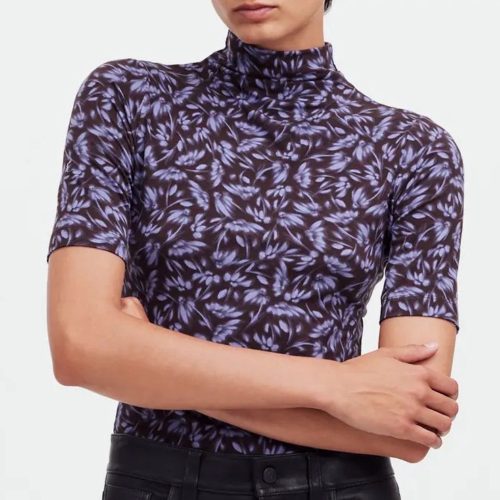 Madewell Brown and purple Patterned Top